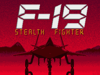 F-19 Stealth Fighter title screen for Amiga